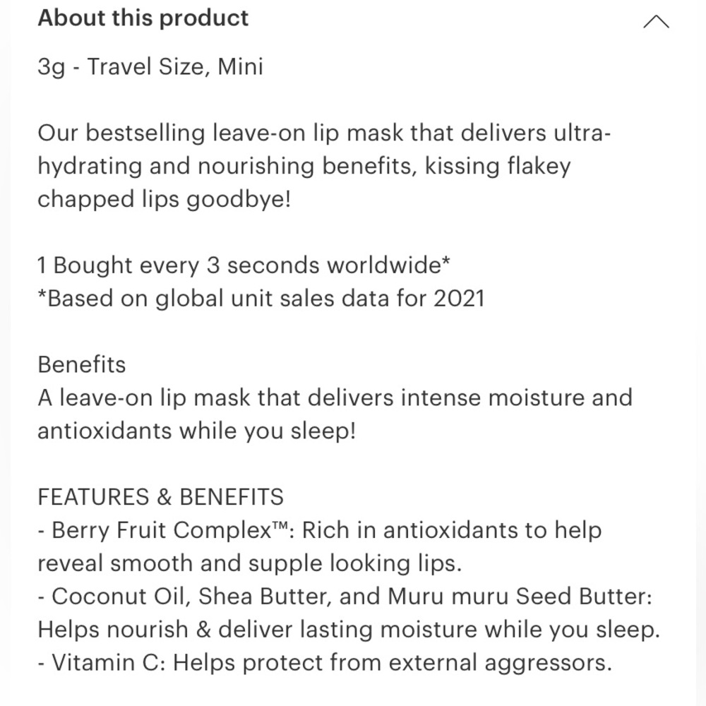 Laneige Sleeping Lip Mask Berry - Picture 3 of 4